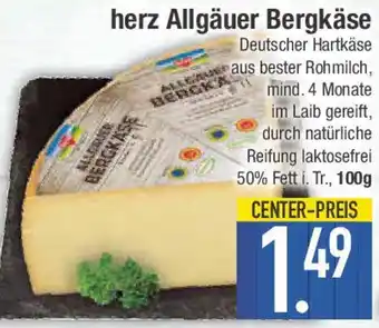 E-Center herz Allgäuer Bergkäse Angebot