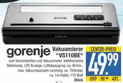E-Center gorenje Vakuumierer "VS110BE" Angebot
