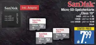 E-Center SanDisk Micro-SD-Speicherkarte ,,Class 10" Angebot