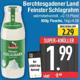 E-Center Berchtesgadener Land Feinster Schlagrahm Angebot