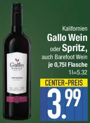 E-Center Kalifornien Gallo Wein oder Spritz Angebot