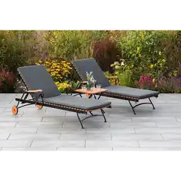 Netto Marken-Discount Merxx Schlossgarten Set 3tlg. 2 Sonnenliegen, Klapphocker Angebot