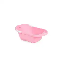 Netto Marken-Discount Babybadewanne Lilly platzsparend mit Wasserablauf, Ablagefächer für Zubehör rosa Angebot