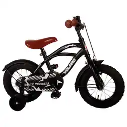 Netto Marken-Discount TPFSports Black Cruiser Kinderfahrrad - Jungen - 12 Zoll - Rücktritt + Handbremse - Schwarz Angebot