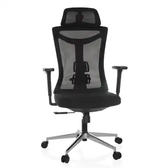Netto Marken-Discount hjh OFFICE Profi Bürostuhl KAMIAK Stoff/Netzstoff mit Armlehnen Angebot