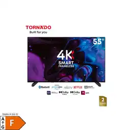 Netto Marken-Discount Tornado LINUX Smart TV 55 Zoll 4K Ultra HD, Rahmenlos, mit integriertem Receiver Angebot
