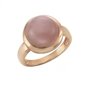 Netto Marken-Discount Zeeme Gemstones Ring 925 Sterling Silber rosé-vergoldet mit echtem Rosenquarz 12mm Angebot