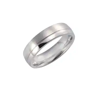 Netto Marken-Discount Zeeme Stainless Steel Ring Edelstahl glanz/mattiert 6mm breit Angebot