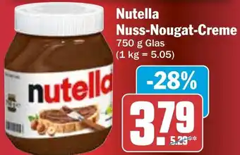 Hit Nutella Nuss-Nougat-Creme Angebot