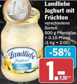 Hit Landliebe Joghurt mit Früchten Angebot
