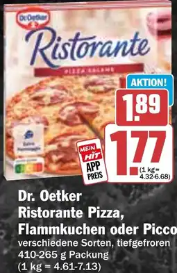 Hit Dr. Oetker Ristorante Pizza, Flammkuchen oder Piccola Angebot