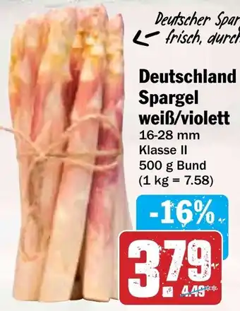Hit Deutschland Spargel weiß/violett Angebot
