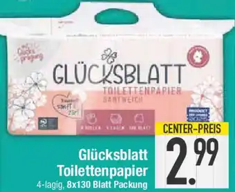 E-Center Glücksblatt Toilettenpapier Angebot
