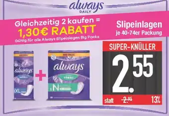 E-Center always Slipeinlagen Angebot