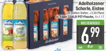 E-Center Adelholzener Schorle, Eistee Angebot