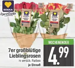 E-Center EDEKA Herzstücke 7er großblütige Lieblingsrosen Angebot