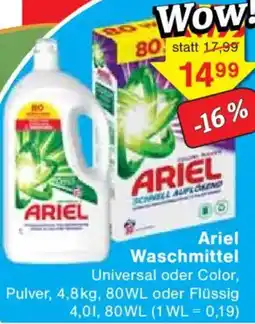 Jawoll Ariel Waschmittel Angebot