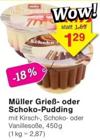 Jawoll Müller Grieß- oder Schoko-Pudding Angebot