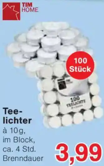 Jawoll TIM HOME Teelichter Angebot