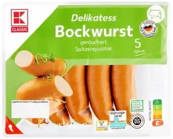 Kaufland K-Classic Delikatess-Bockwurst Angebot