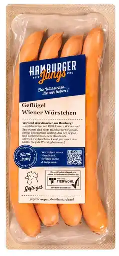 Kaufland Jupiter Repen Geflügel-Wiener-Würstchen Hamburger Jungs Angebot