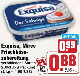 Hit Exquisa, Miree Frischkäsezubereitung Angebot
