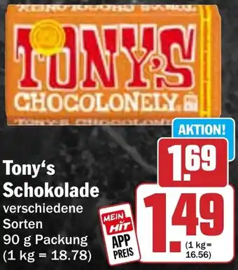 Hit Tony's Schokolade Angebot