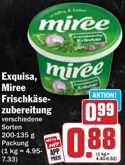 Hit Exquisa, Miree Frischkäsezubereitung Angebot