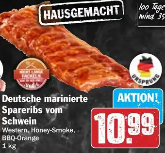 Hit Deutsche marinierte Spareribs vom Schwein Angebot