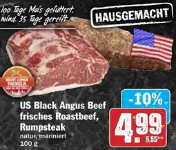 Hit US Black Angus Beef frisches Roastbeef, Rumpsteak Angebot