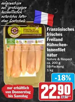 Hit Französisches frisches Freiland Hähnchen Innenfilet natur Angebot