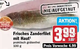 Hit Frisches Zanderfilet mit Haut Angebot