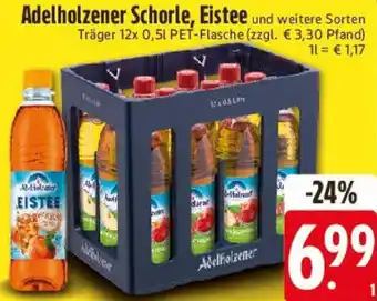 E-Center Adelholzener Schorle, Eistee Angebot