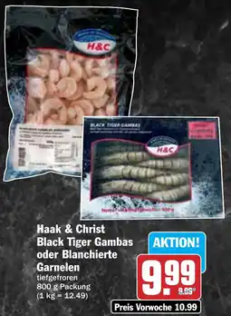 Hit Haak & Christ Black Tiger Gambas oder Blanchierte Garnelen Angebot