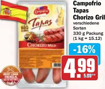 Hit Campofrio Tapas Chorizo Griller Angebot