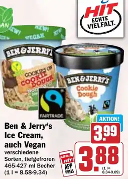 Hit Ben & Jerry's Ice Cream, auch Vegan Angebot