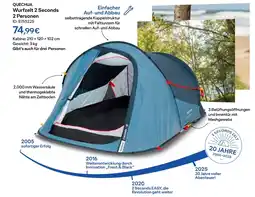 Decathlon Quechua wurfzelt 2 seconds 2 personen Angebot