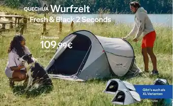 Decathlon Quechua wurfzelt fresh & black 2 seconds Angebot