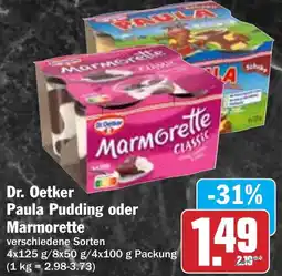 Hit Dr. Oetker Paula Pudding oder Marmorette Angebot