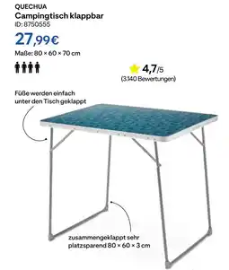 Decathlon Quechua campingtisch klappbar Angebot