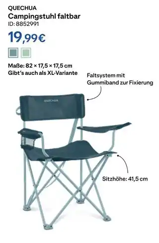 Decathlon Quechua campingstuhl faltbar Angebot