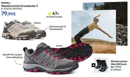 Decathlon Merrell wanderschuhe crosslander 3 oder wandersocken hike 500 hoch Angebot