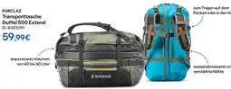 Decathlon Forclaz transporttasche duffel 500 extend Angebot