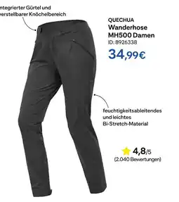 Decathlon Quechua wanderhose mh500 damen Angebot