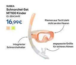 Decathlon Subea schnorchel-set mt100 kinder Angebot
