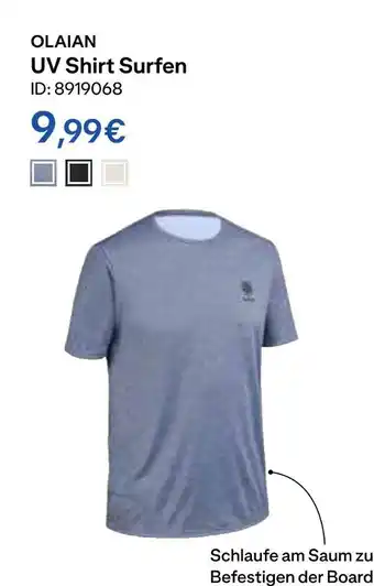 Decathlon Olaian uv shirt surfen Angebot