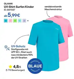 Decathlon Olaian uv-shirt surfen kinder Angebot