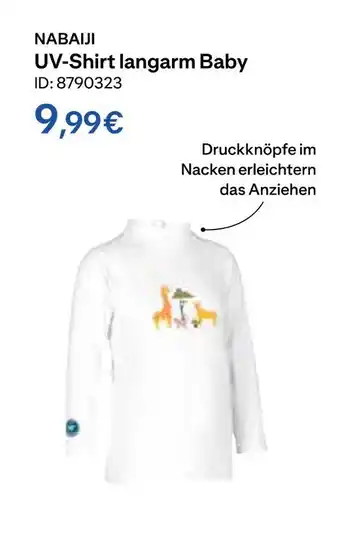 Decathlon Nabaiji uv-shirt langarm baby Angebot