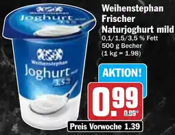 Hit Weihenstephan Frischer Naturjoghurt mild Angebot
