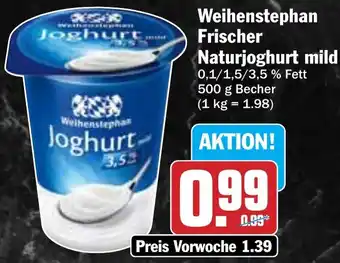 Hit Weihenstephan Frischer Naturjoghurt mild Angebot